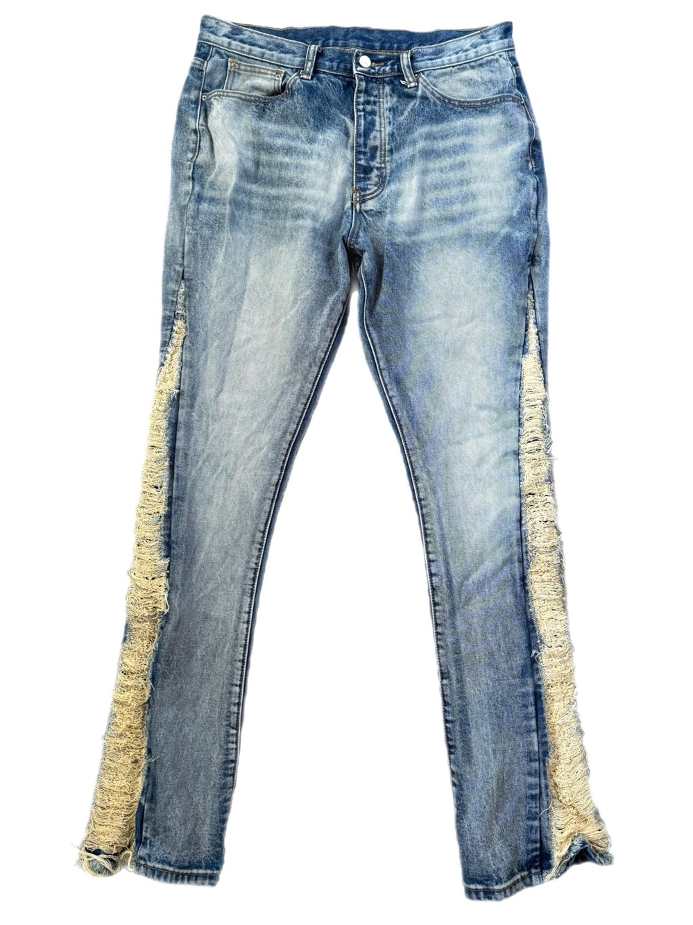 mnml Frayed Side Light Wash Button Fly Jeans Men’s
